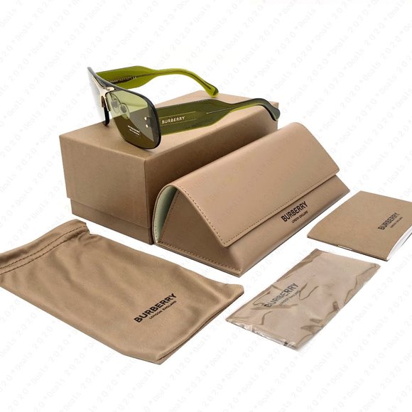 New Burberry BE3123 3917/2 60mm Green Transparent Sunglasses